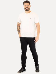 Camiseta Calvin Klein Jeans Masculina  CKJ Bordado Peito Branca