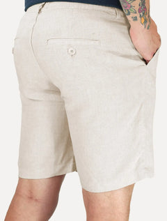 Bermuda Calvin Klein Jeans Masculina Cadarço Linen Caqui