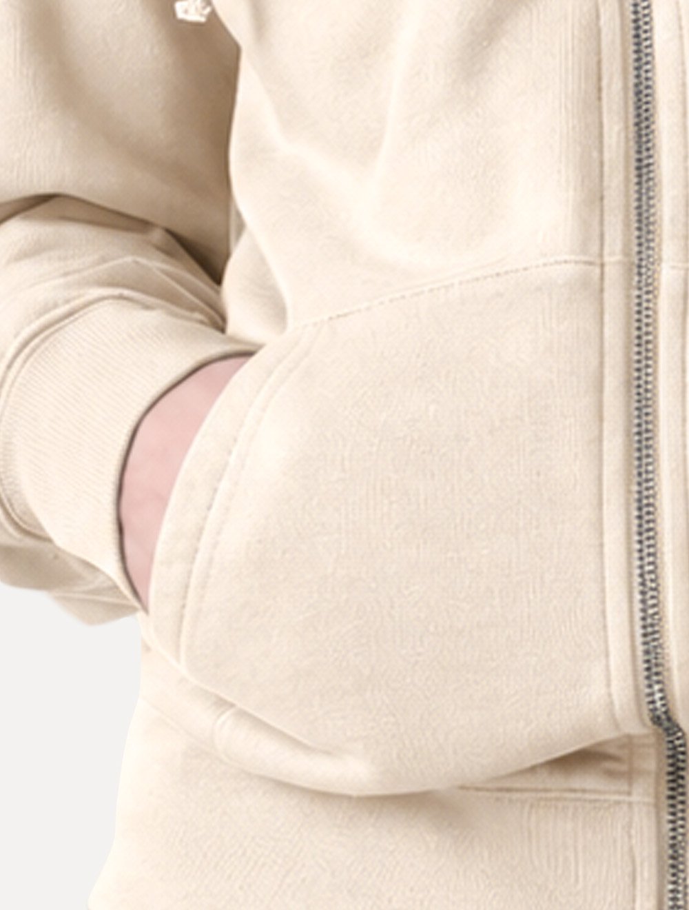 Moletom Levis Masculino Full Zip Hoodie Icon Cáqui Claro