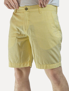 Bermuda Sergio K Masculina Chino Sarja Elastano Amarela