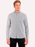Camisa Aramis Masculina Slim Oxford Button Down Marrom Mescla