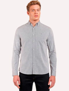 Camisa Aramis Masculina Slim Oxford Button Down Marrom Mescla