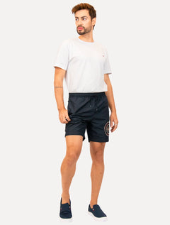 Short Tommy Hilfiger Long Drawstring Embroidered Circle Marinho