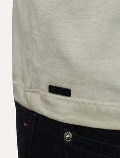 Camiseta K&J Black Masculina Slim Pima Cotton Premium Areia