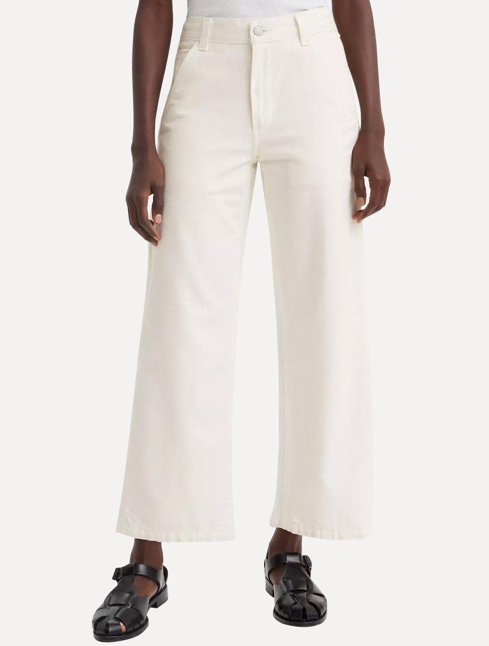 Calça Levis Jeans Feminina 501 Crop Lightweight Branca