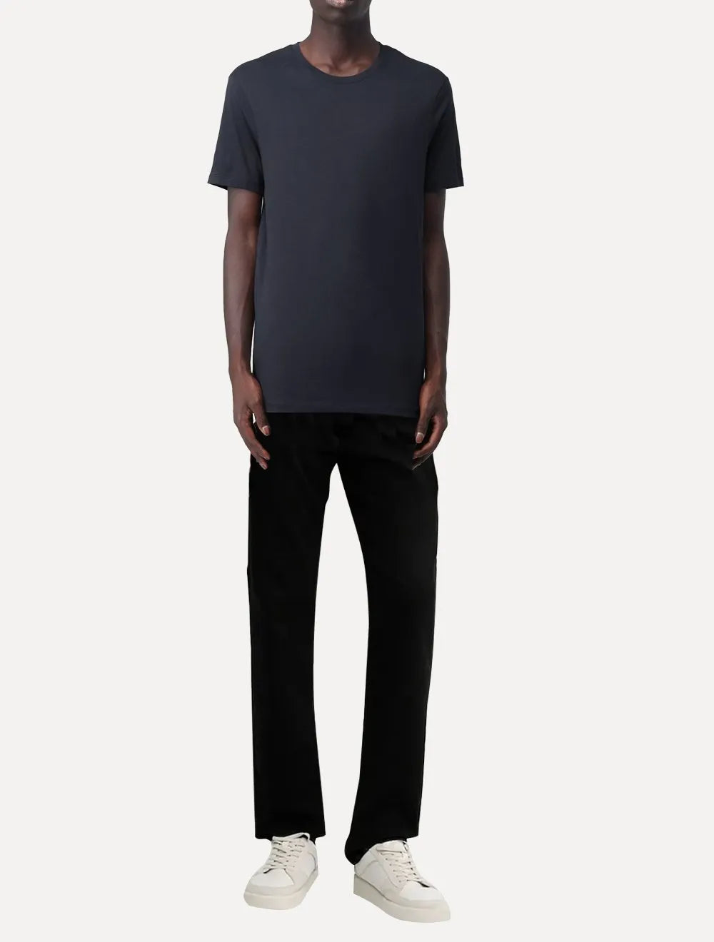 Camiseta Armani Exchange Masculina Slim Fit em Cotton Pima Azul Marinho