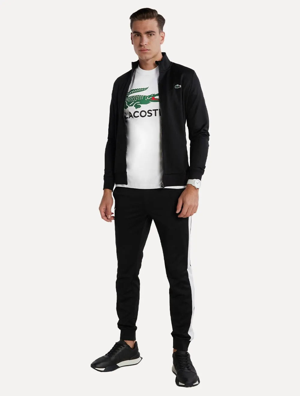 Camiseta Lacoste Masculina Jersey Croco Signature Logo Branca