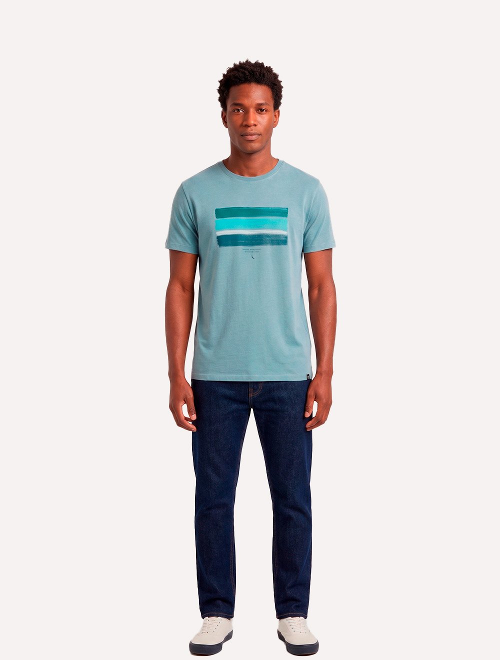 Camiseta Reserva Masculina Brushed Stoned Cinza Claro