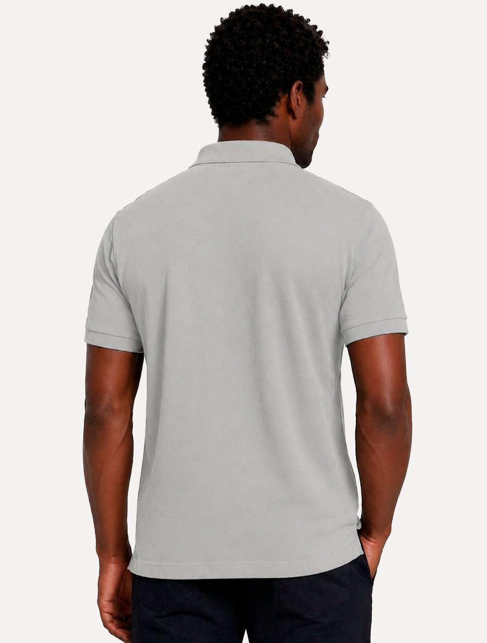 Polo Aramis Masculina Basic Piquet Mono Chumbo