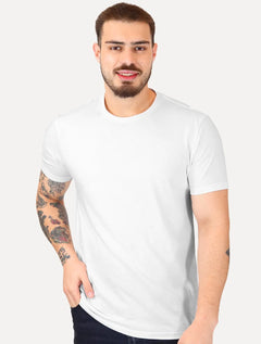 Camiseta Guess Masculina Logo Centro Bordado Branca