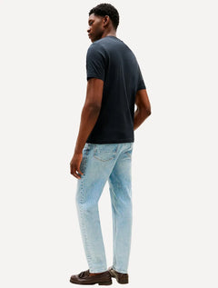 Camiseta Tommy Hilfiger Masculina Stack Poster Logo Azul Marinho