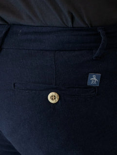 Bermuda Original Penguin Masculina Chino Stretch Linho Azul Marinho