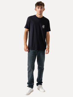 Camiseta Armani Exchange Masculina Embroidery AX Light Logo Azul Marinho