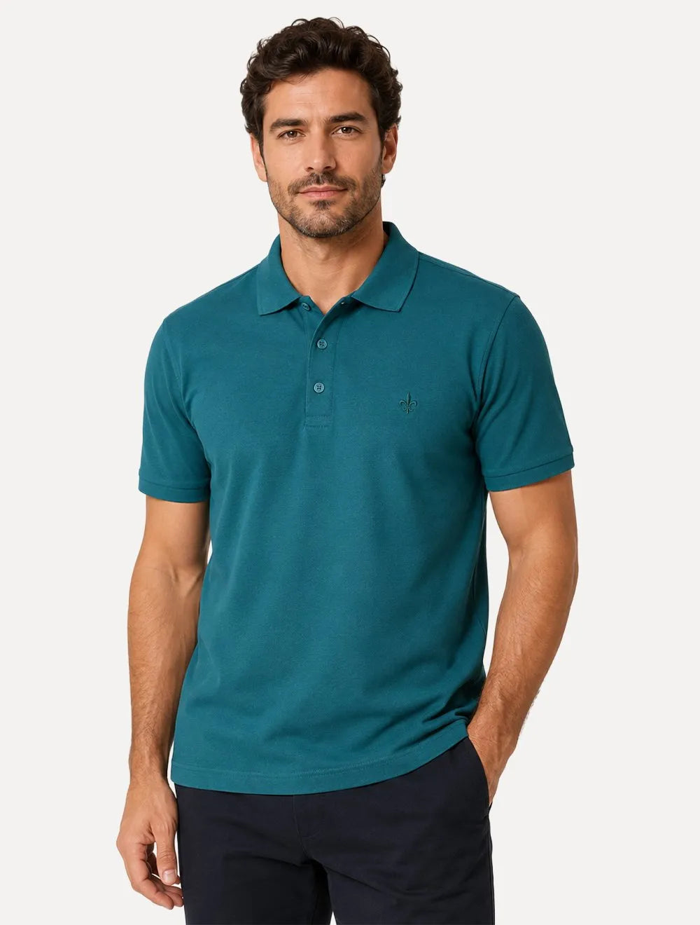 Polo Dudalina Masculina Essential Color Verde Escuro