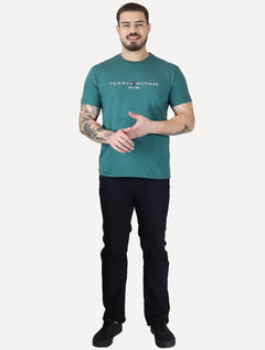 Camiseta Tommy Hilfiger Masculina Core Logo Tee Verde Escuro