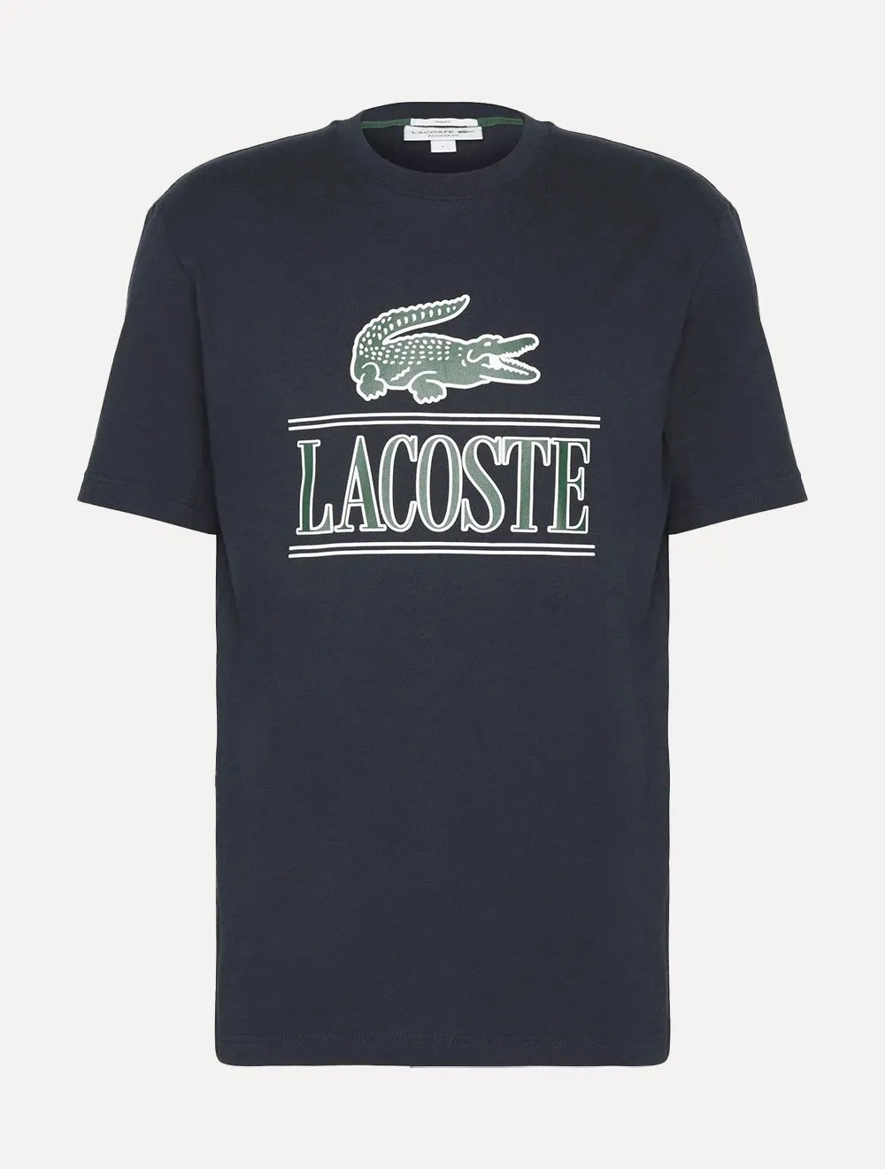 Camiseta Lacoste Masculina Heavy Cotton Jersey Vintage Azul Marinho
