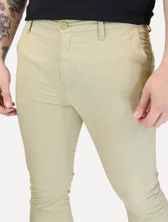 Calça Calvin Klein Jeans Masculina RE Issue Label Cáqui Claro