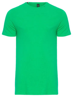 Camiseta Replay Masculina Basic Crewneck Logo Verde