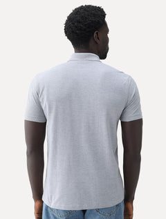 Polo Ellus Masculina Piquet Classic Easa Melange Cinza Mescla