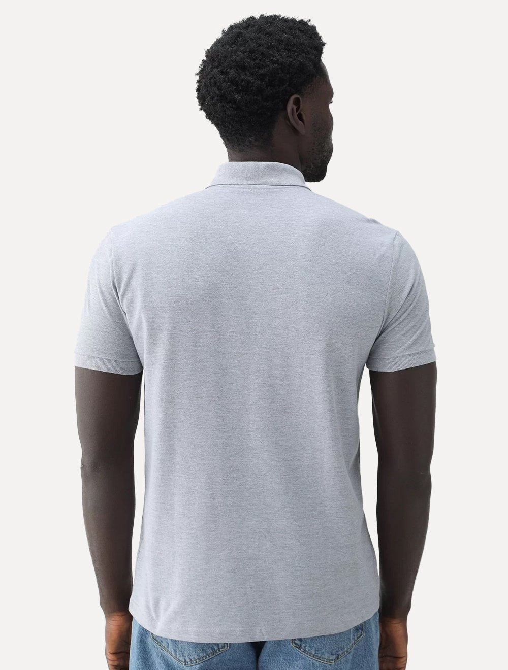 Polo Ellus Masculina Piquet Classic Easa Melange Cinza Mescla