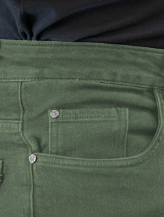 Calça Original Penguin Jeans Masculina Slim Five Pockets Verde Escuro
