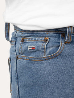 Calça Tommy Jeans Masculina Skinny Simon Flag Azul