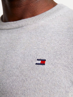 Suéter Tommy Hilfiger Masculino Crewneck Essential Cotton Cinza