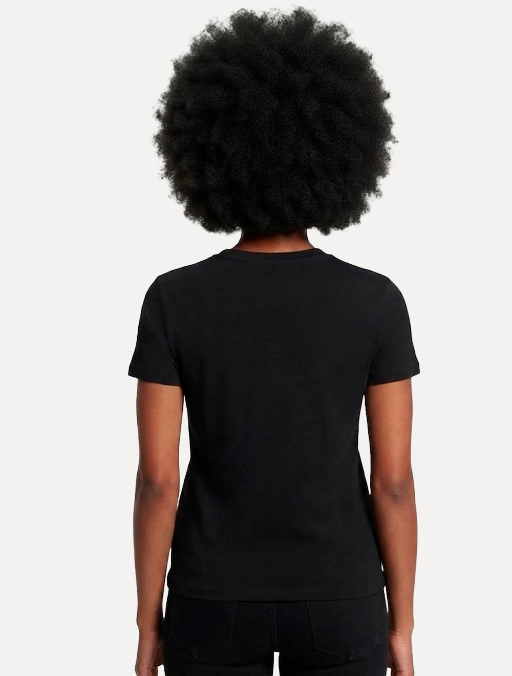 Camiseta Guess Feminina Signature Embroidery Logo Preta