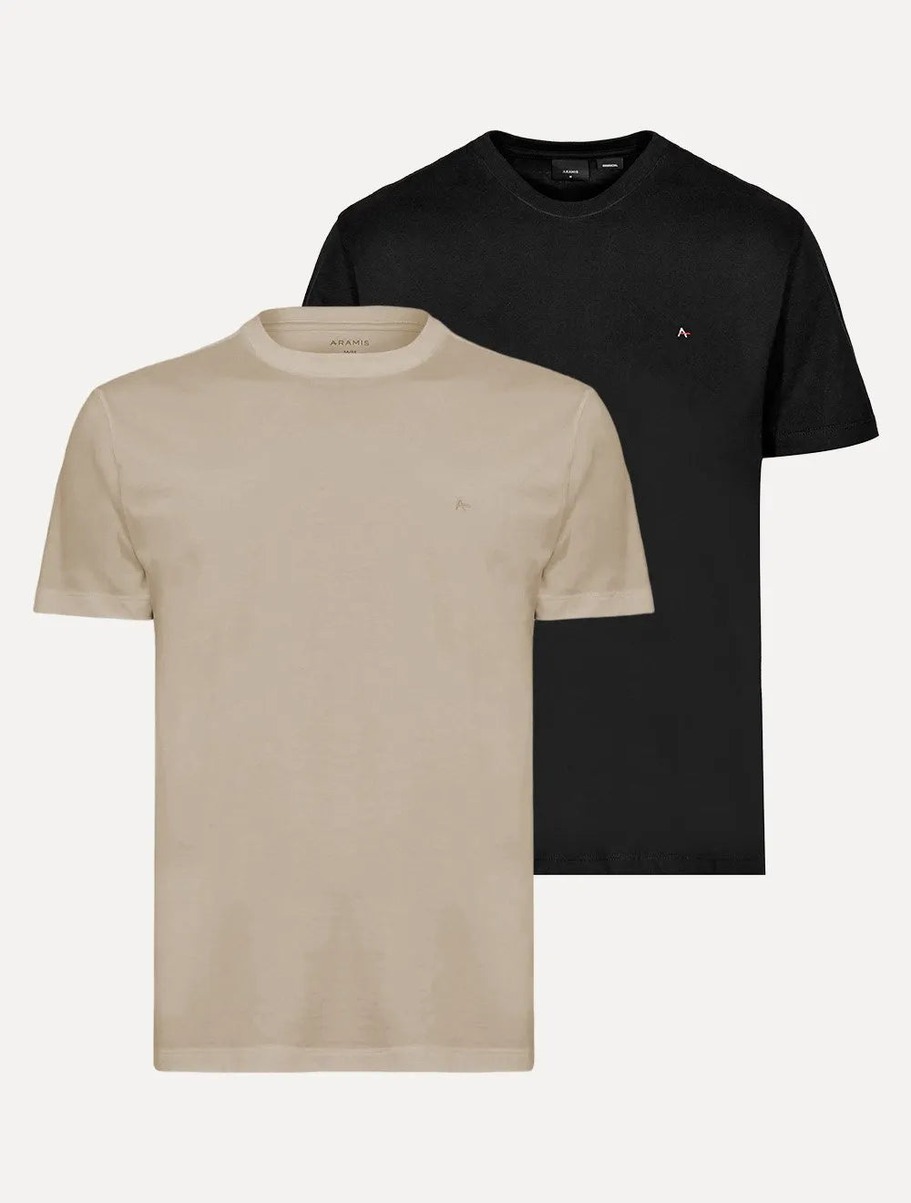 Kit Camisetas Aramis | Masculina Basic Lisa Amêndoa/Preta