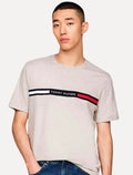 Camiseta Tommy Hilfiger Masculina Chest Insert Logo Areia Mescla