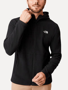 Blusa The North Face Masculina Fleece Glacier Full Zip Com Capuz TNF Preta