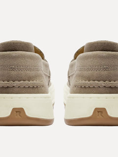 Tênis Reserva Masculino Couro Camurça Lavada Fendi Capri Cinza Claro