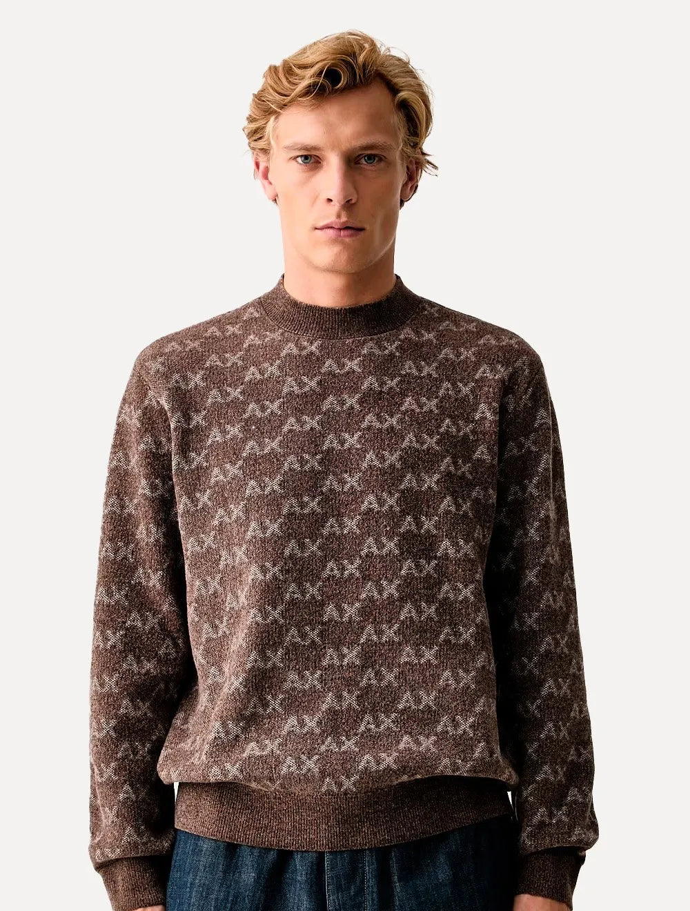 Pulôver Armani Exchange Masculino Regular Marrom