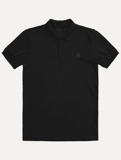 Polo K&J Black Masculina Premium Flex Slim Preta