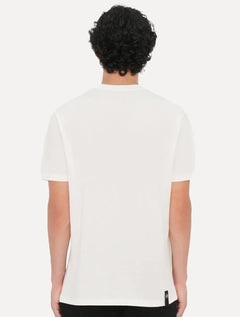 Camiseta Armani Exchange Masculina Regular Circle AX Logo Off White