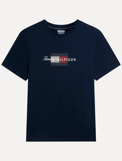 Camiseta Tommy Hilfiger Masculina Brand Love Big Graphic Azul Marinho