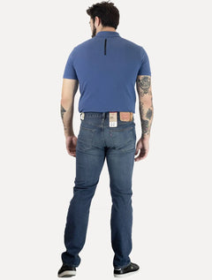 Calça Levis Jeans Masculina Slim 501 Original Greenish Azul Médio