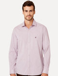 Camisa Dudalina Masculina Comfort Superfine Cotton Melange Vinho Claro