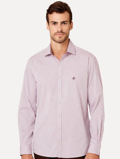 Camisa Dudalina Masculina Comfort Superfine Cotton Melange Vinho Claro
