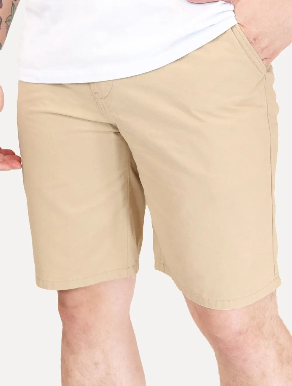 Bermuda Levis Masculina Sarja Chino Straight Cáqui Claro