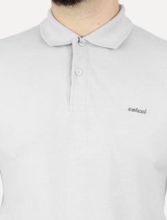 Polo Colcci Masculina Piquet Gray Simple Logo Cinza