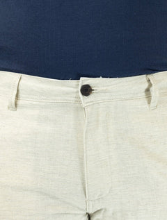 Bermuda King & Joe Masculina Slim Casual Soft Colors Areia