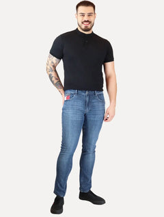 Calça Tommy Jeans Masculina Slim Scanton Washed 21552 Azul Médio
