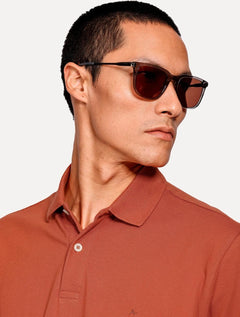 Polo Aramis Masculina Piquet Basic Mono Terracota