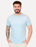 Camiseta Aramis Masculina Basic Lisa Mono Icon Azul Claro