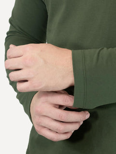 Camiseta Colcci Masculina Manga Longa Logo Verde Escuro