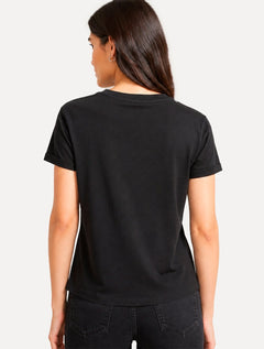 Camiseta Guess Feminina Los Angeles Embroidery Logo Preta