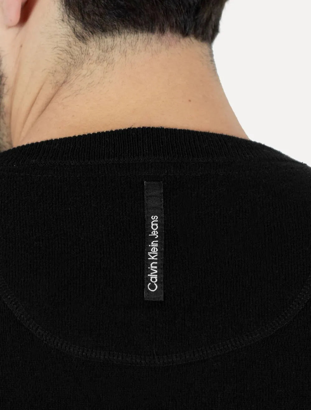Suéter Calvin Klein Jeans Masculino Tricot Logo Reissue Preto
