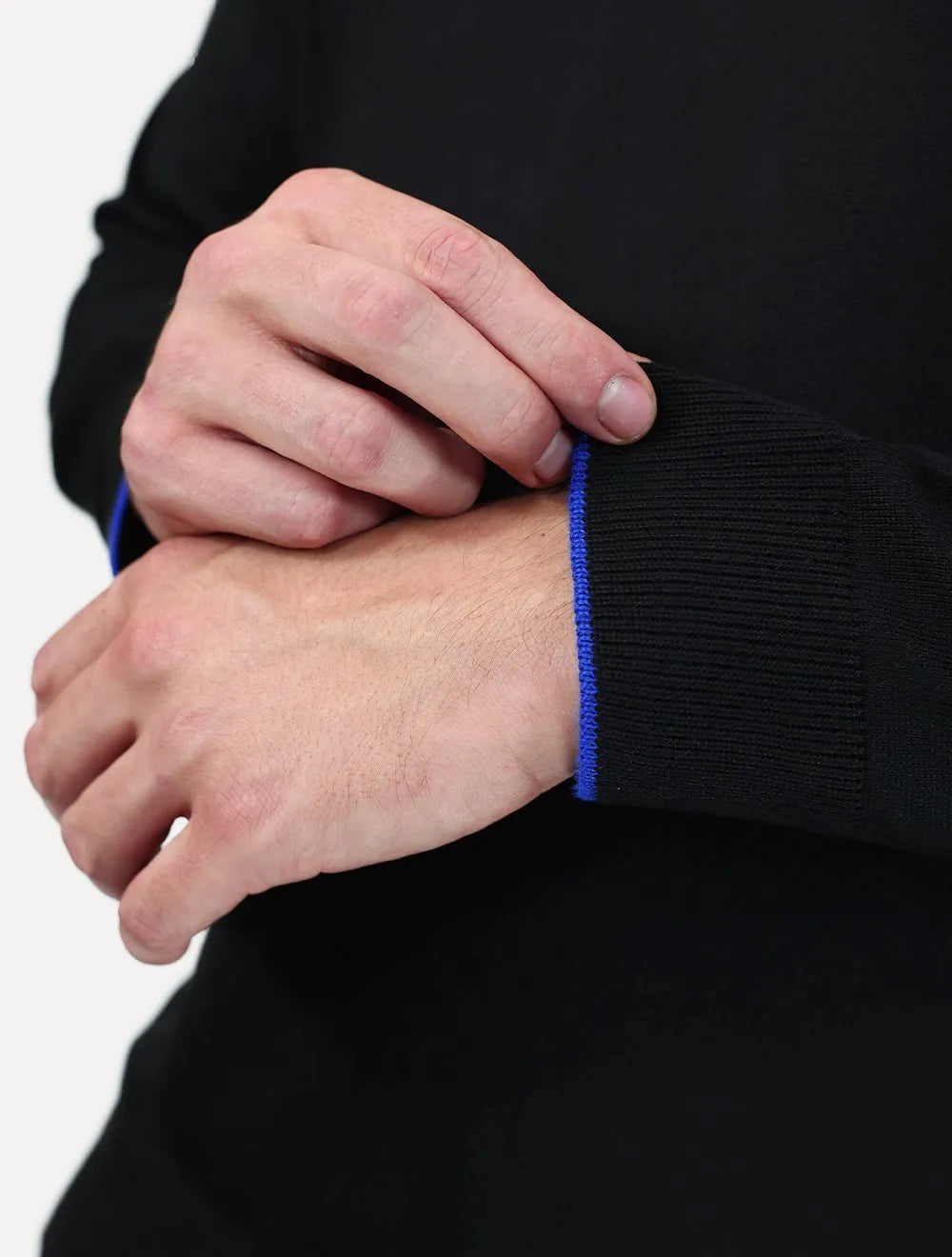 Tricot John John Masculino Transfer Logo Preto