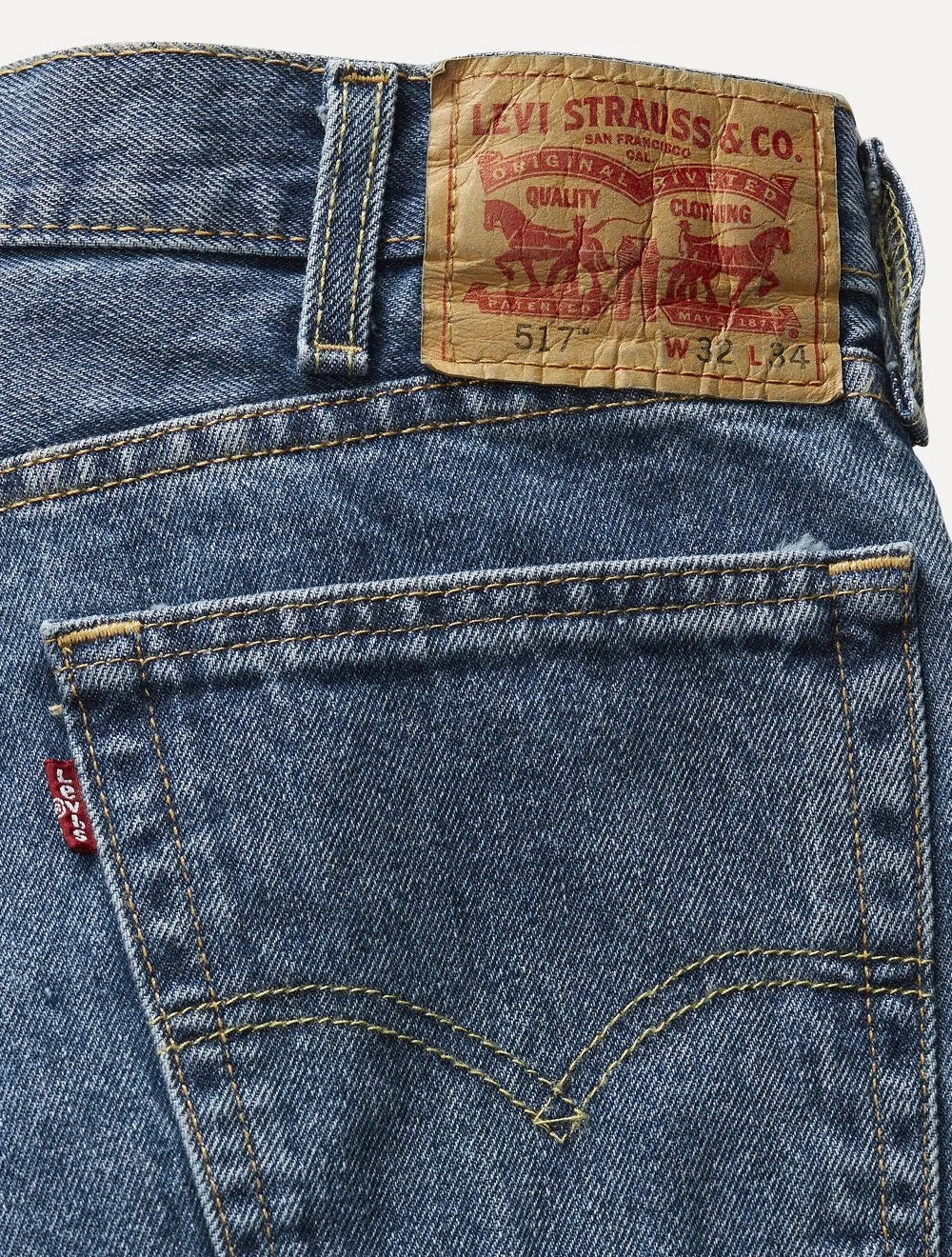 Calça Levis Jeans Masculina 517 Slim Bootcut Azul Claro